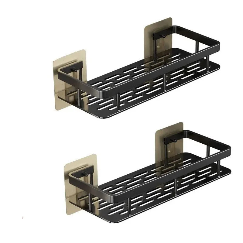 2PCS Bathroom Storage Rack, Bathroom Shelves, No-Drill - Problems Solved