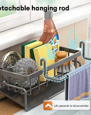 Kitchen Sponge Rack Drain Water Place Dish Soap Organize Rags - Problems Solved