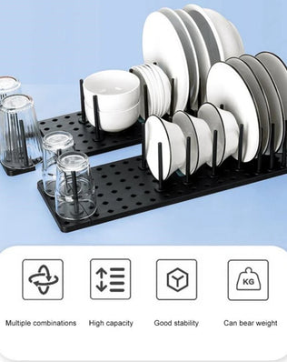 Kitchen Organizer Dish Drying Rack Telescopic Plate Bowl Stand - Problems Solved