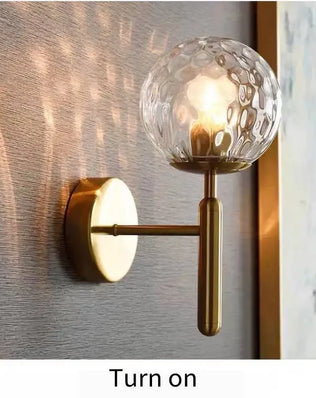 Nordic bathroom mirror front light simple glass wall lamp E14 living room bedroom modern background stair hotel aisle light - Problems Solved