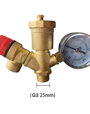 1/2'' 3/4'' 1'' Boiler Safety Group Brass Safety Valve Pressure Relief Valve With Pressure Gauge For Heating System Water Heater - Problems Solved