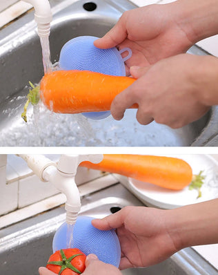 10PCS Kitchen Gadgets Round Silicone Magic Cleaning Brushes - Problems Solved