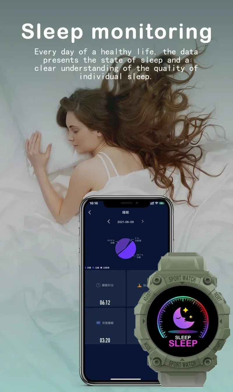 Smart Watch Fitness Bracelet Sport Pedometer Control Music BT Connection Clock Alarm Weather Message Smartwatch FD68S Y56 - Problems Solved