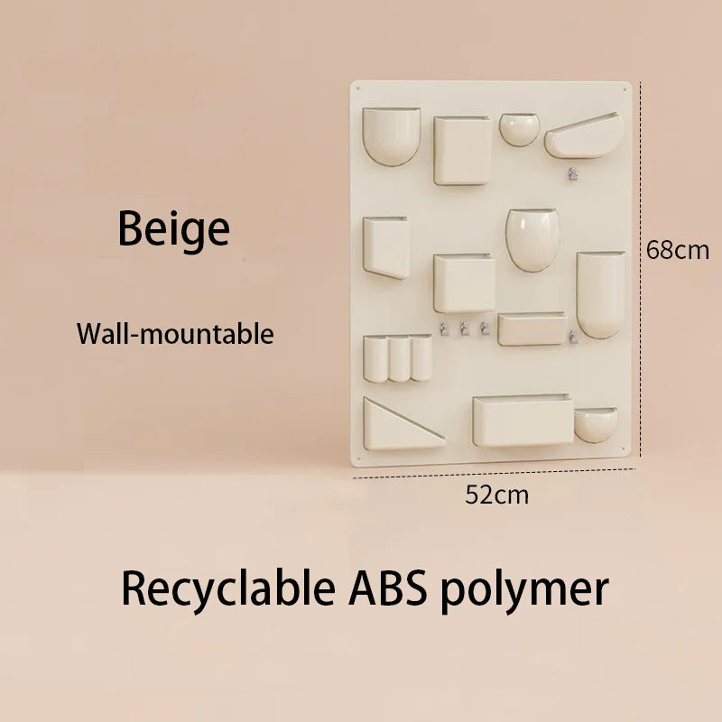 Problems Solved wall organizer shelf for offices, kitchens, bathrooms, workshops, and children's rooms, ideal for desktop and wall storage.