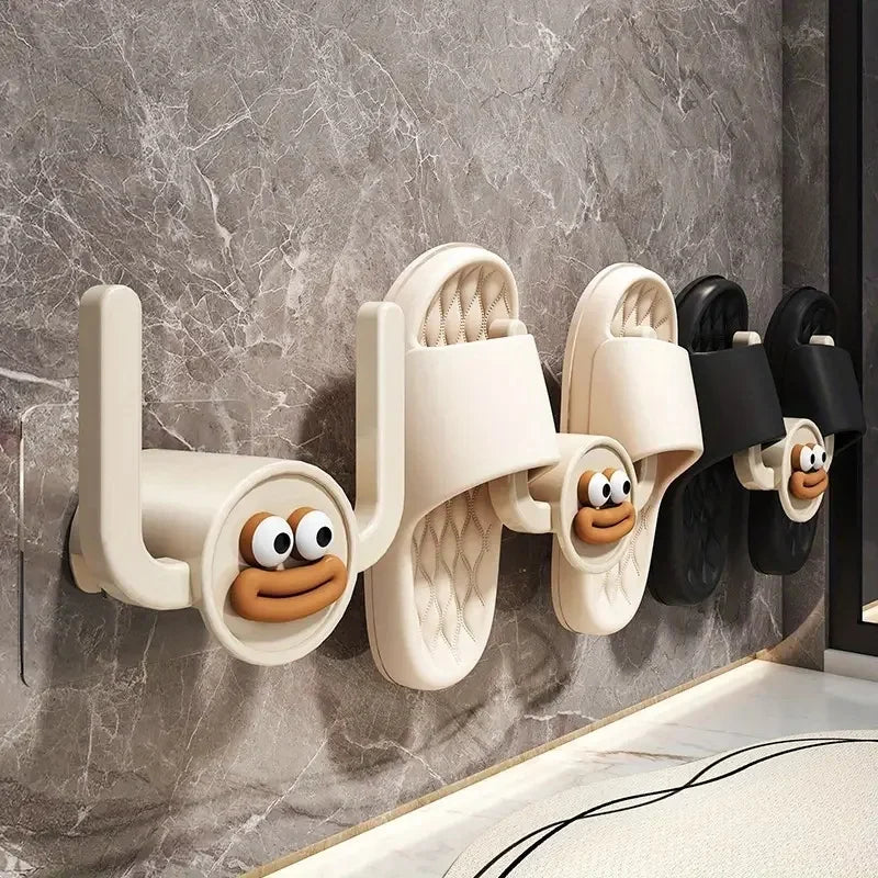 1Pc Cartoon Slippers Hook Bathroom Slipper Rack Shower Storage Organizer Shoe Holder Drainage Stand for Bathrooms and Bedrooms - Problems Solved