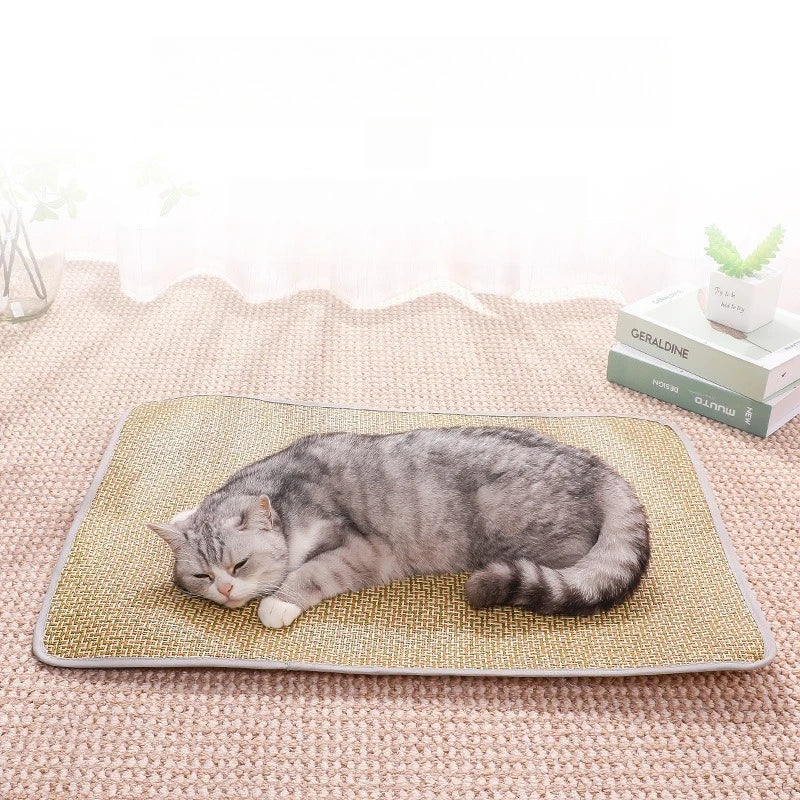 Summer Cooling Gel Pad for Dogs Cats Non Slip Pet Mat Heat Relief Washable Bamboo Bedding Indoor Outdoor Use - Problems Solved