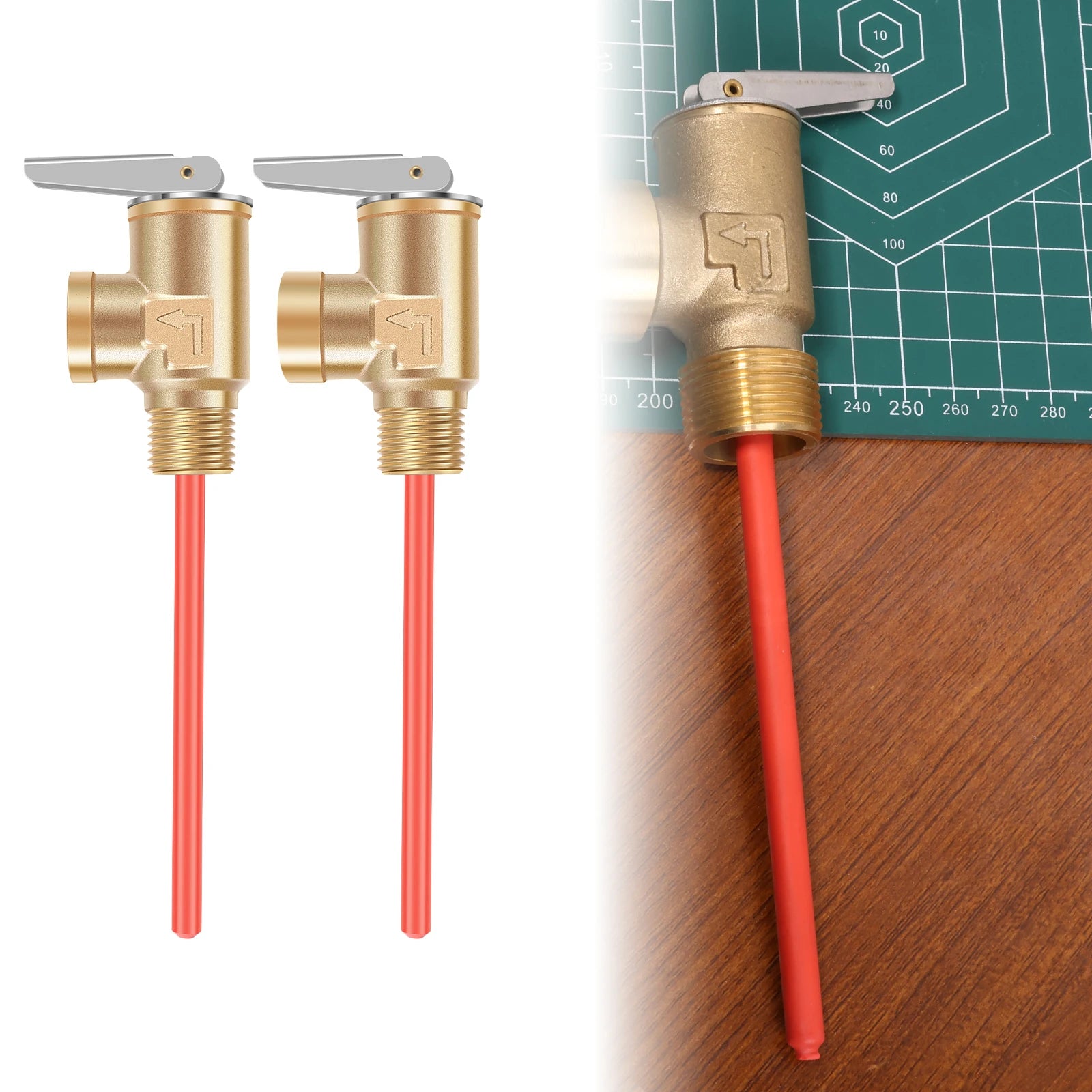 1/2" NPT or 3/4" NPT RV Temperature and Pressure Relief Valve Brass RV Water Heater Temperature and Pressure Relief Valve - Problems Solved
