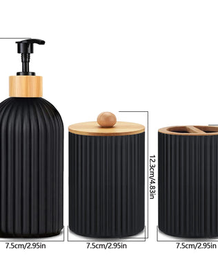 Bathroom Countertop Container Hand Soap Dispenser Cotton Ball Storage Box Toothbrush Holder Home Decoration Organizer - Problems Solved