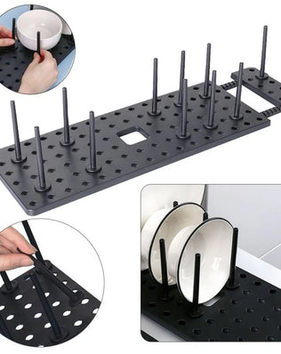Kitchen Organizer Dish Drying Rack Telescopic Plate Bowl Stand - Problems Solved