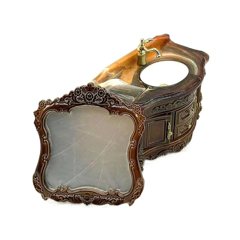 Dollhouse Decoration Accessories; Mini Bathroom Furniture with Basin, Sink and Mirror. - Problems Solved