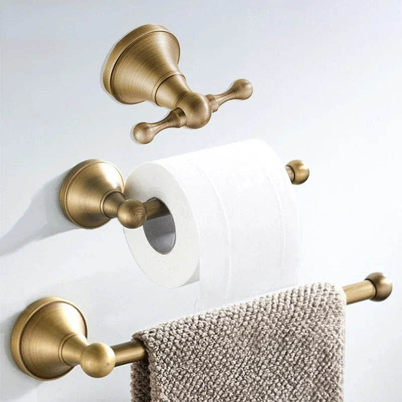 Bathroom Accessories Antique Brass Wall Mounted Toilet Paper Holder