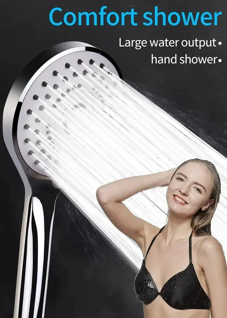 Bathroom Pressurized Hand Shower Package Accessories Shower Nozzle Large Water Output 5 Models Universal Adaptation Save Water - Problems Solved