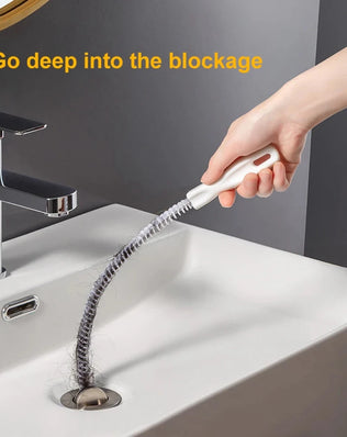2PCS Pipe Dredging Brush Bathroom Hair Sewer Sink - Problems Solved