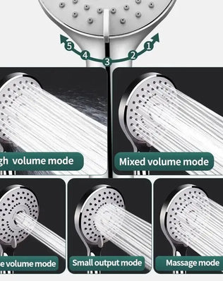 Bathroom Pressurized Hand Shower Package Accessories Shower Nozzle Large Water Output 5 Models Universal Adaptation Save Water - Problems Solved