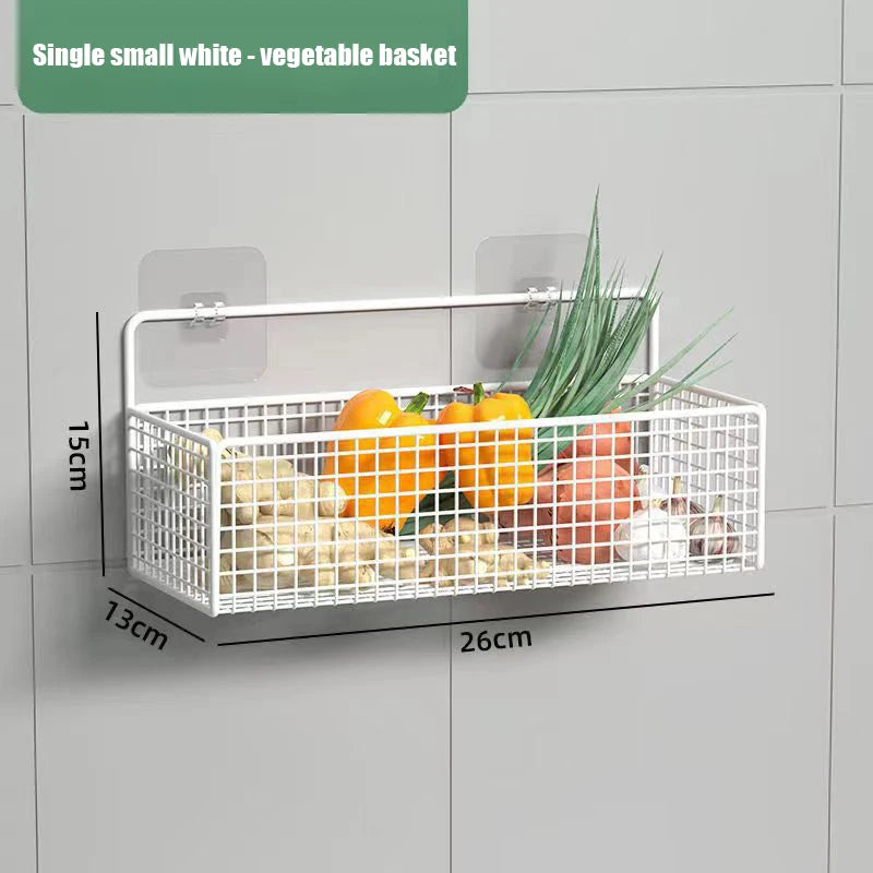 Wall-Mounted Multifunctional Storage Rack Bathroom Organizer No-Punch Toiletries Shelf Space Saving for Kitchens And Bathrooms - Problems Solved