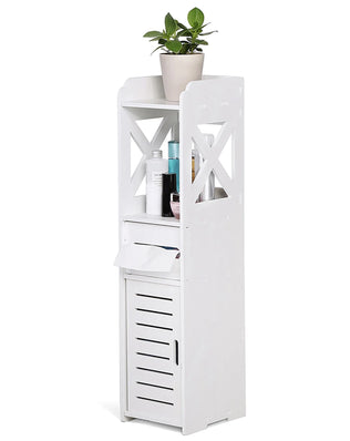 Bathroom Cabinet White Wooden Bathroom Cabinet Toilet Storage Shelf  Organizer Toilet Cabinet Wooden Bathroom Cabinet - Problems Solved