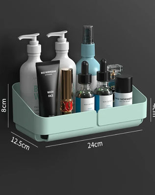 Bathroom  Kitchen Convenience Rack Shelf Makeup Storage Organizer Cosmetics Shampoo Rack Shower Shelf Wall Spice No Drilling - Problems Solved