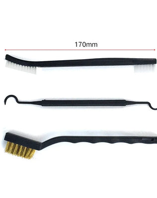 Cleaning Tool Double-end Mini Wire Brush Set Stainless Steel Brass Nylon Cleaning Polishing Detail Metal Rust Brush - Problems Solved