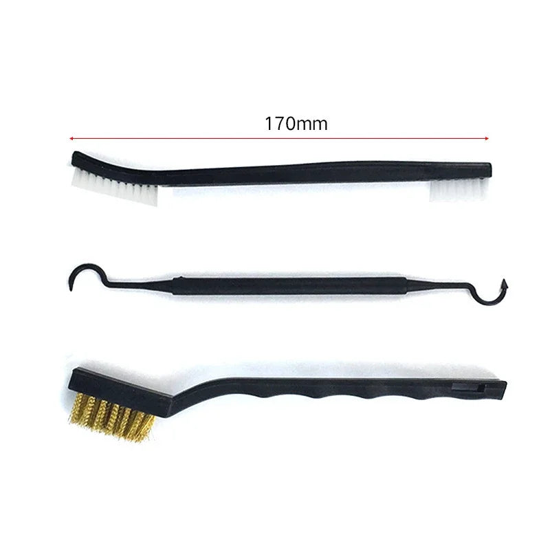 Cleaning Tool Double-end Mini Wire Brush Set Stainless Steel Brass Nylon Cleaning Polishing Detail Metal Rust Brush - Problems Solved