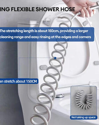 Bathroom toilet matching bidet spray set, one in two out double control double out faucet, with 1.5M flexible hose - Problems Solved