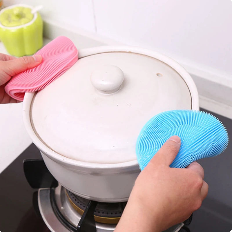 10PCS Kitchen Gadgets Round Silicone Magic Cleaning Brushes - Problems Solved