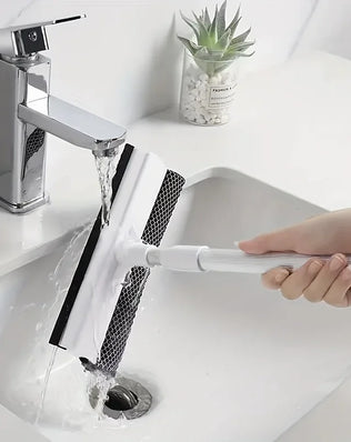 1PC Squeegee Window Cleaner 2 in 1 Retractable Pole Cleaning - Problems Solved
