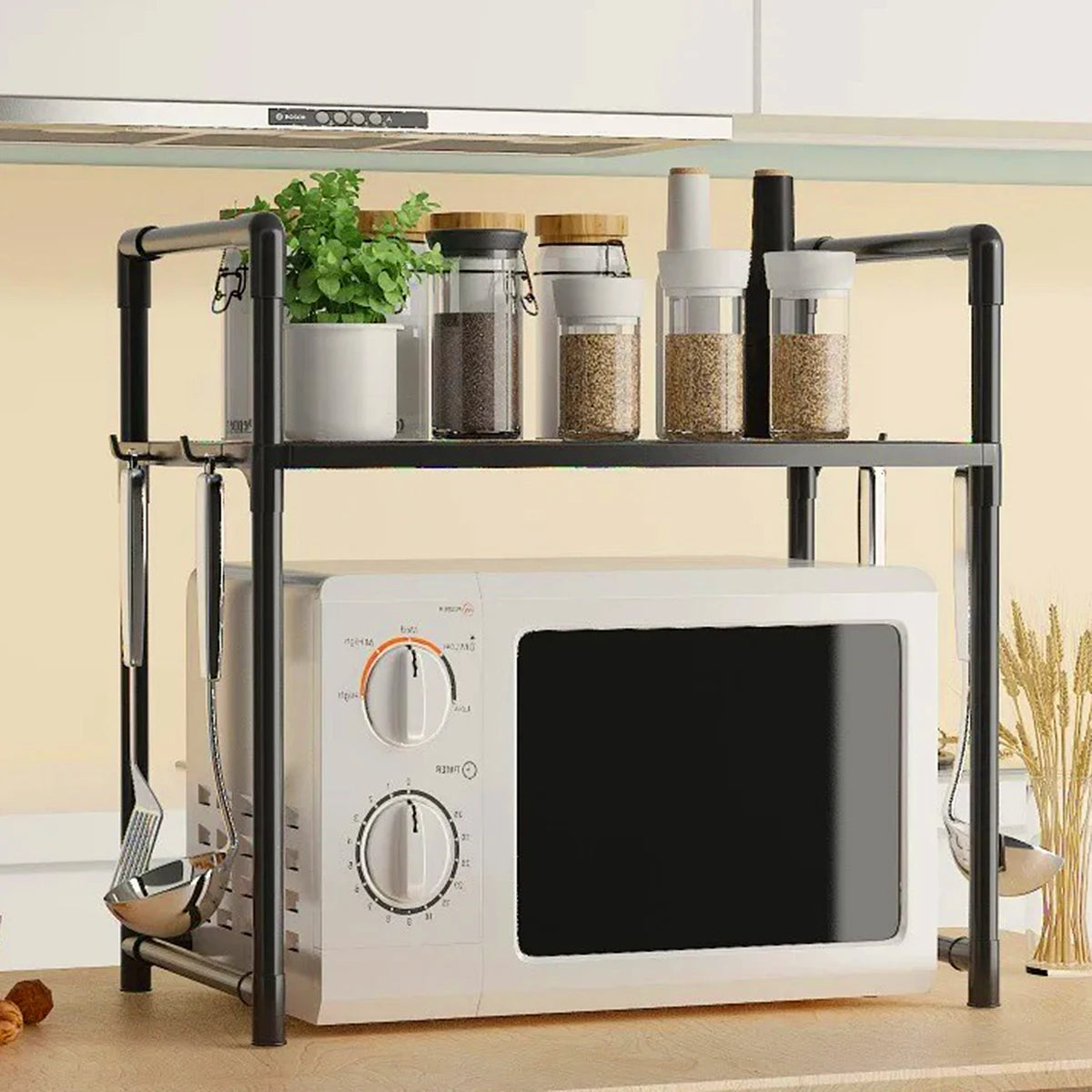 Kitchen Storage Rack Microwave Shelf Condiment Organizer Shelf - Problems Solved