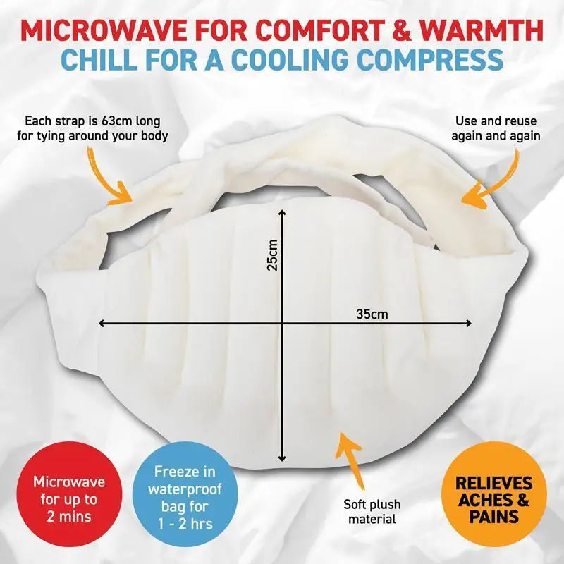 Pain Relief Heating Pad Microwave Hot Wrap Belt Double Sided Fleece for Neck Shoulder Back Soothing Muscle Ache Home Use - Problems Solved