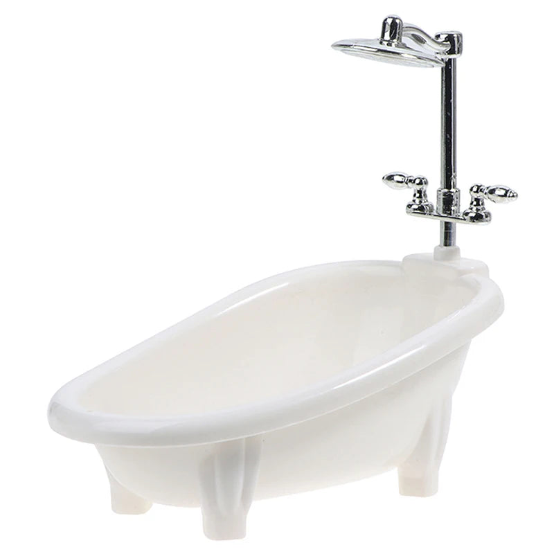 1/6 Dollhouse Miniatures Bathtub Furniture Bathroom Accessories For Doll House Decor Kids Pretend Toys Gift - Problems Solved
