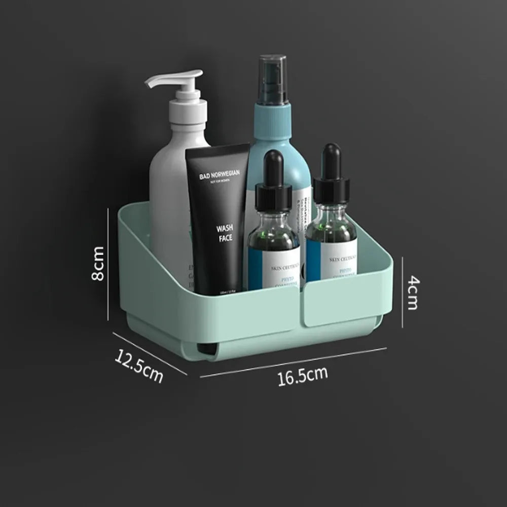 Bathroom  Kitchen Convenience Rack Shelf Makeup Storage Organizer Cosmetics Shampoo Rack Shower Shelf Wall Spice No Drilling - Problems Solved