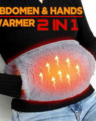 Electric Heating Abdomen Belt with Hand Warmer 3 Temp Levels Waist Warming Pad for Menstrual Relief Winter Health Care for Women - Problems Solved