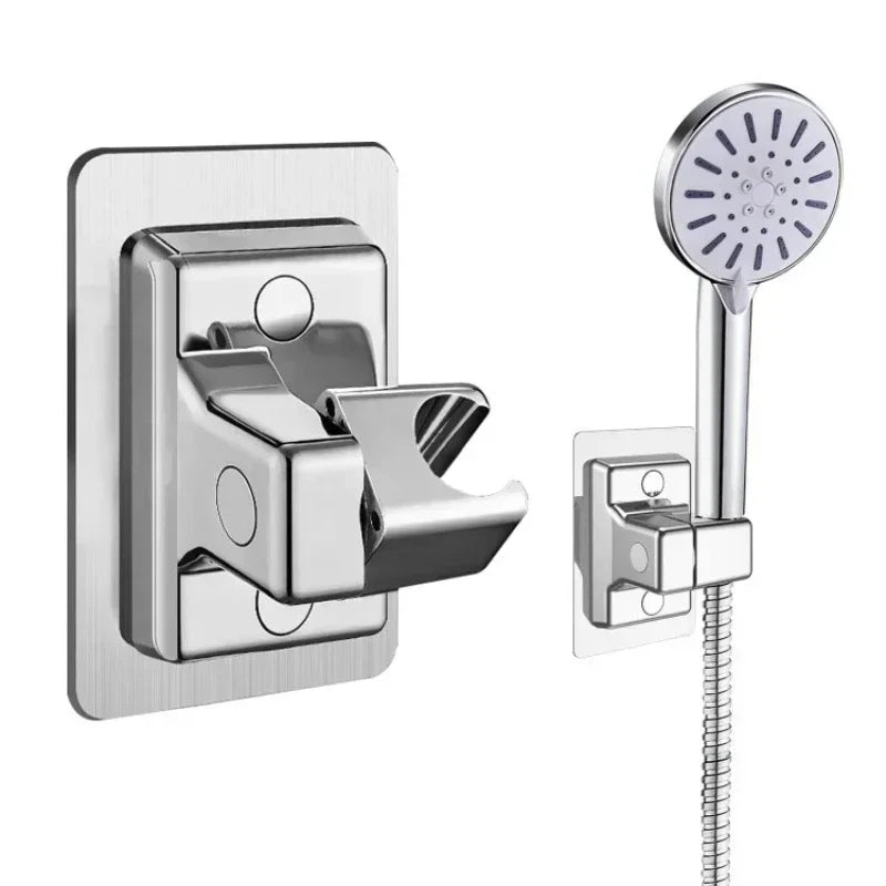 Problems Solved ABS shower head holder wall mount with adjustable, rotatable bracket for handheld shower accessories.