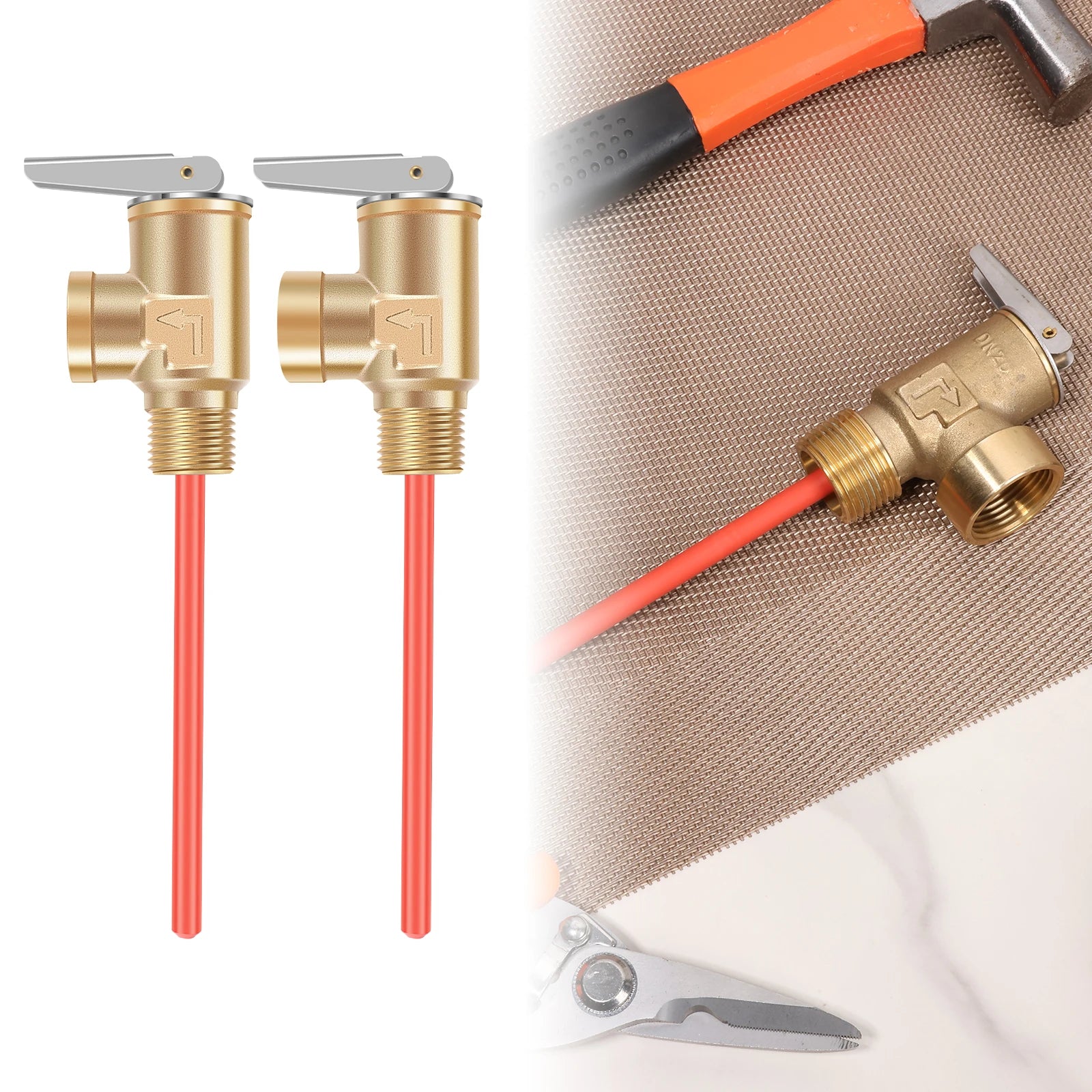 1/2" NPT or 3/4" NPT RV Temperature and Pressure Relief Valve Brass RV Water Heater Temperature and Pressure Relief Valve - Problems Solved