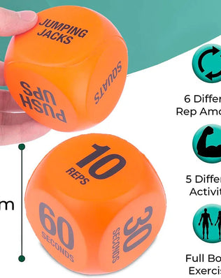 2pk Fitness Exercise Dice for Cardio HIIT Exercise Classes  Fun Fitness Dice Convenient Portable Gym Accessories Whole Body - Problems Solved