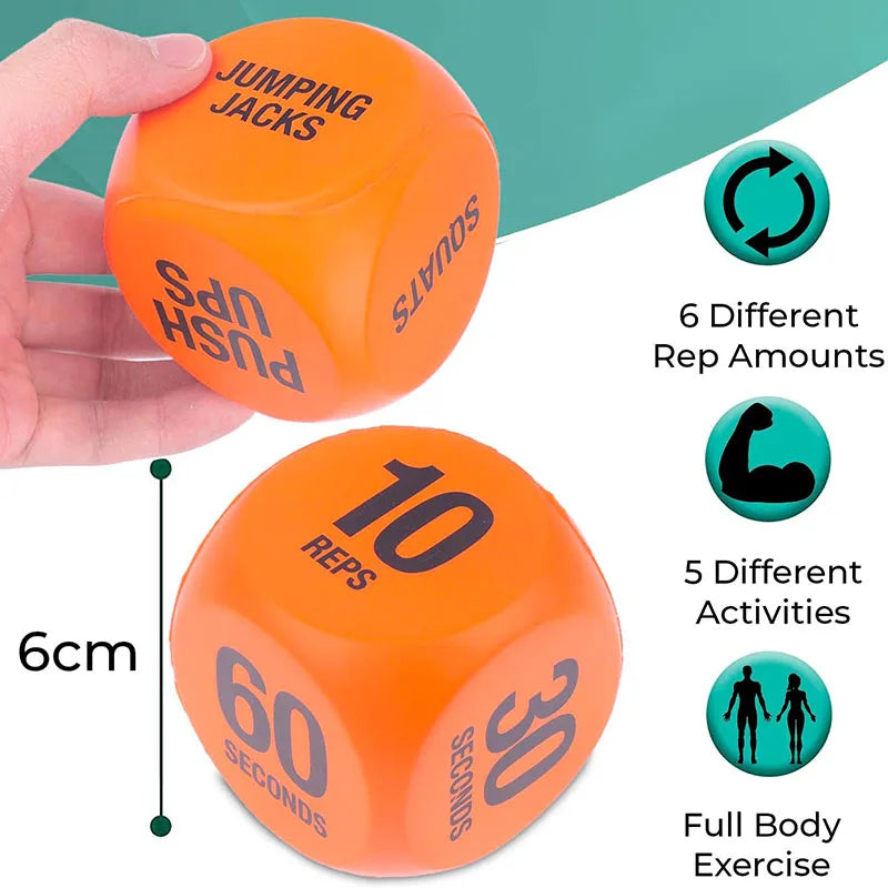 2pk Fitness Exercise Dice for Cardio HIIT Exercise Classes  Fun Fitness Dice Convenient Portable Gym Accessories Whole Body - Problems Solved