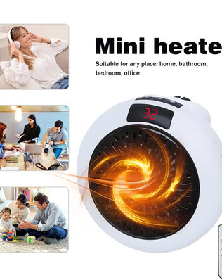 Air Heater Silent Remote Fast Heat Thermostat Electric Portable Heater Mini Wall Mount Home Office Desktop Warm Air Heater - Problems Solved