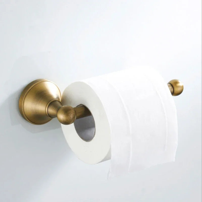 Bathroom Accessories Antique Brass Wall Mounted Toilet Paper Holder