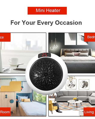 Air Heater Silent Remote Fast Heat Thermostat Electric Portable Heater Mini Wall Mount Home Office Desktop Warm Air Heater - Problems Solved
