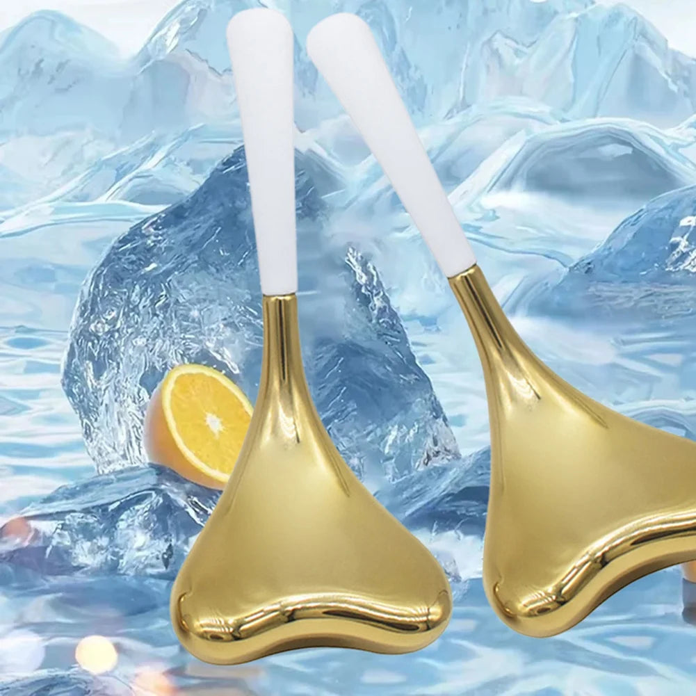 N18R Ice Globes for Face 2PCS Luxury Rose Gold Sticks Face Roller Cold & Heat Relief Beauty Massage Tools - Problems Solved