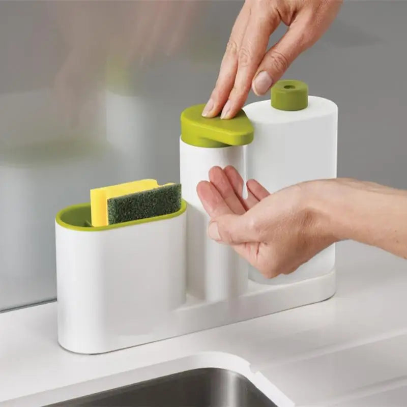 Bathroom Storage Rack For Cleaning Rack Washing Sponge Brush Sink Detergent Soap Dispenser Bottle Kitchen Organizer Gadgets - Problems Solved