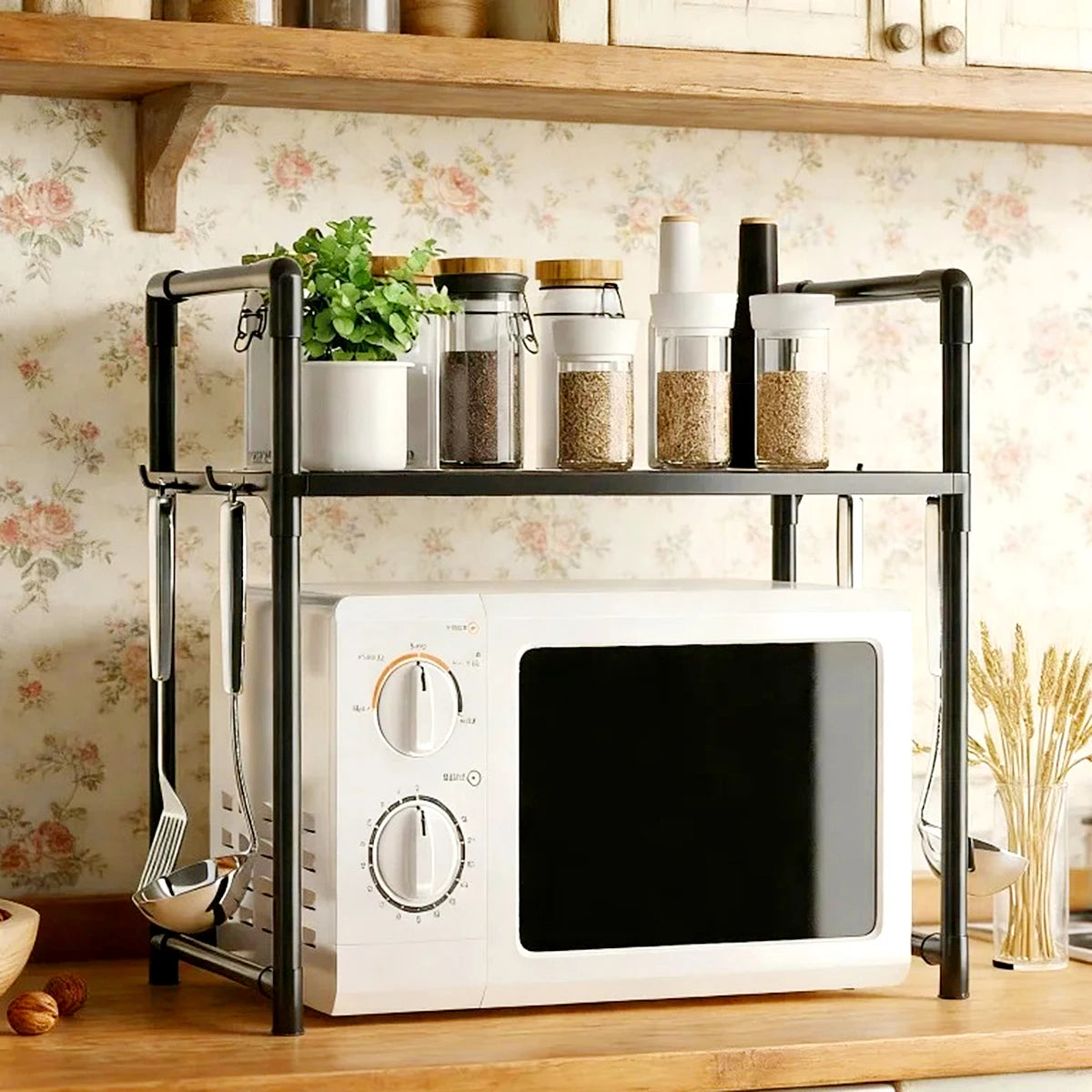 Kitchen Storage Rack Microwave Shelf Condiment Organizer Shelf - Problems Solved