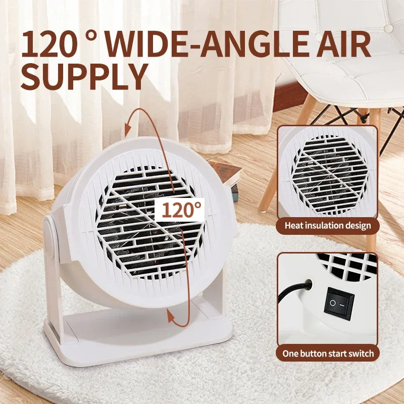Heating and Cooling Small Heater Home Bedroom Dormitory Office Energy Saving Safety Quiet Rotating Shaking Head Electric Heater - Problems Solved