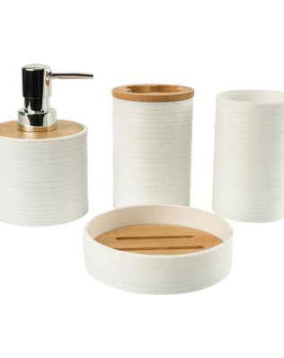 4 Pieces Bathroom Accessories Set ,Bath Accessory Complete Set, Bathroom Decor - Problems Solved