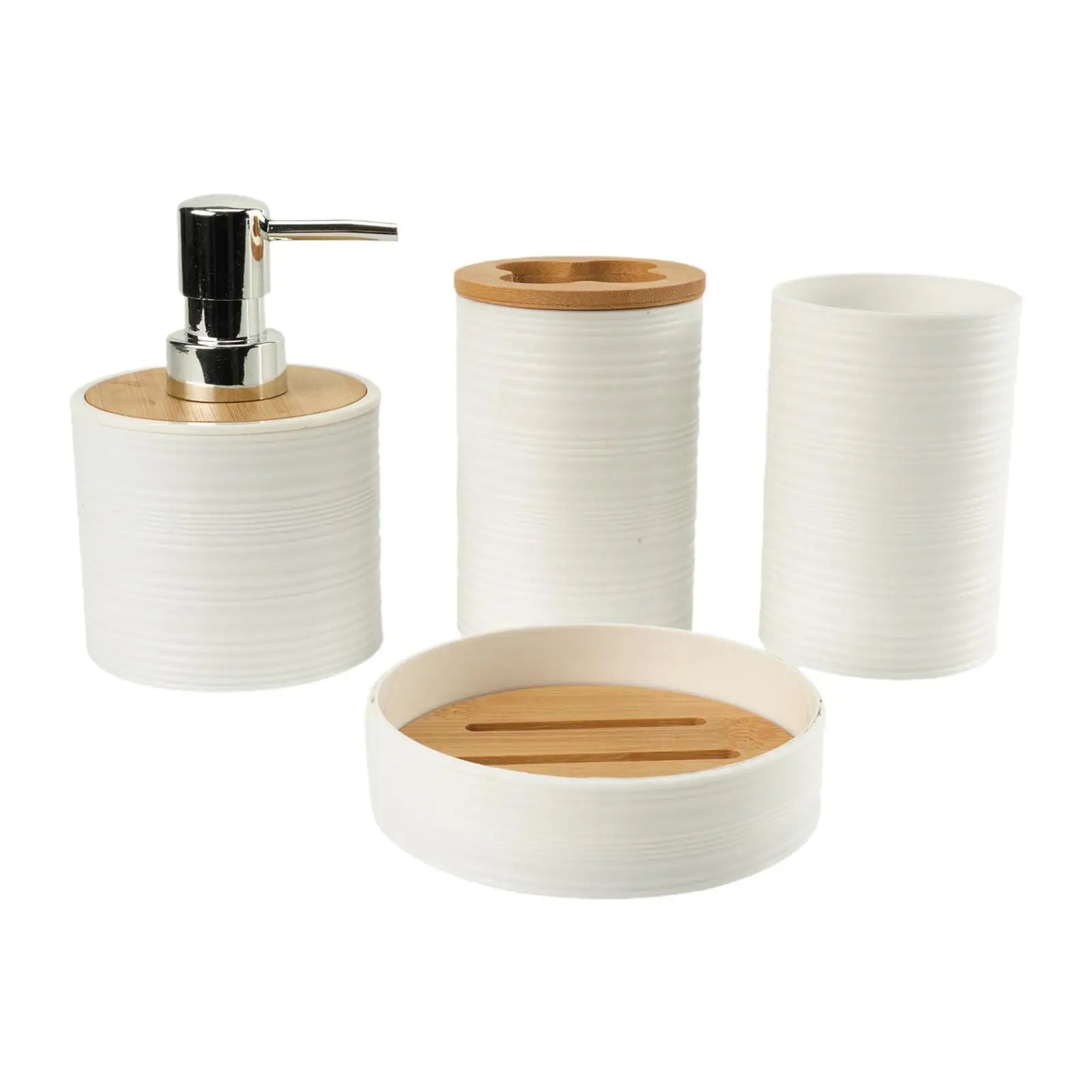 4 Pieces Bathroom Accessories Set ,Bath Accessory Complete Set, Bathroom Decor - Problems Solved