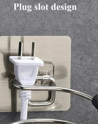 Bathroom Hair Dryer Holder Free Punching Hair Care Tools Holder Adhesive Wall Mount Barber Salon Tools - Problems Solved