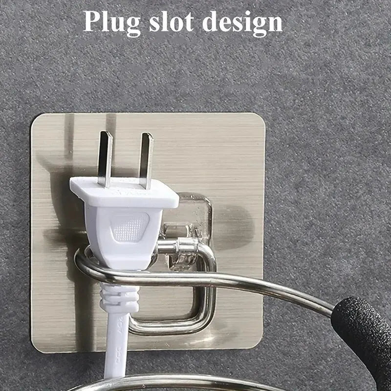Bathroom Hair Dryer Holder Free Punching Hair Care Tools Holder Adhesive Wall Mount Barber Salon Tools - Problems Solved