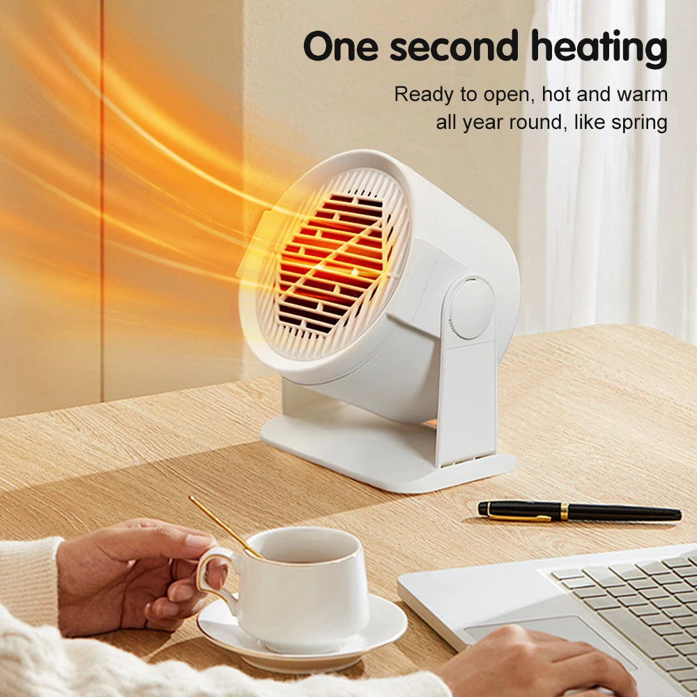 Heating and Cooling Small Heater Home Bedroom Dormitory Office Energy Saving Safety Quiet Rotating Shaking Head Electric Heater - Problems Solved