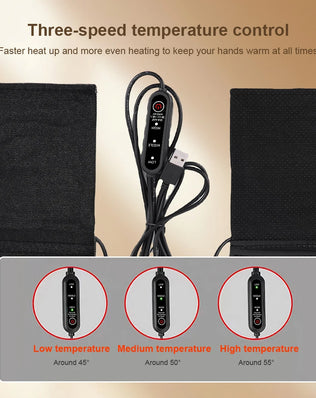 Motorcycle Heated Grips Handlebars Cover 3 Gear Adjustable USB Electric Handlebars Heater Hot Grip Winter Warming Accessories - Problems Solved