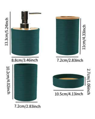 4 Pieces Bathroom Accessories Set ,Bath Accessory Complete Set, Bathroom Decor - Problems Solved