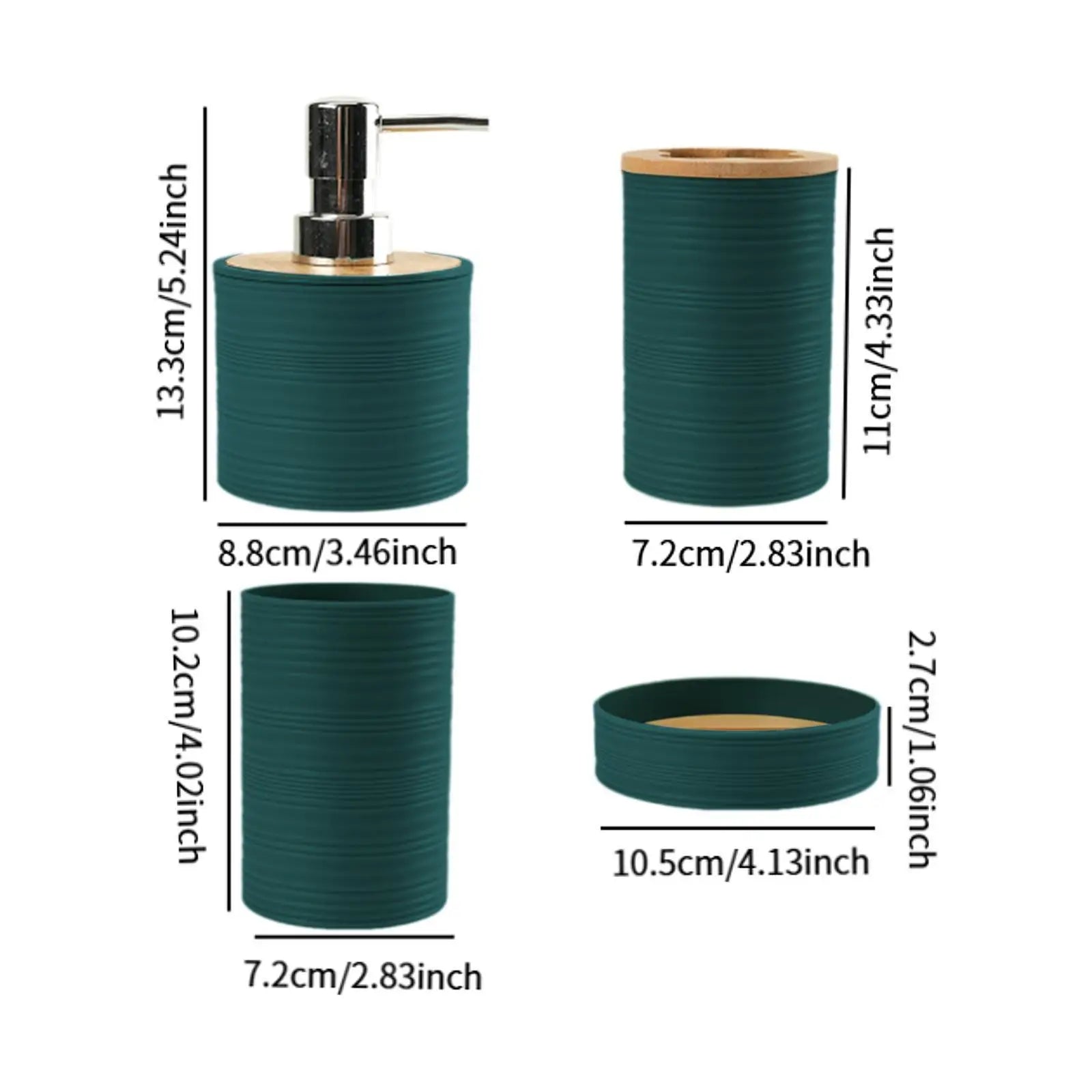 4 Pieces Bathroom Accessories Set ,Bath Accessory Complete Set, Bathroom Decor - Problems Solved